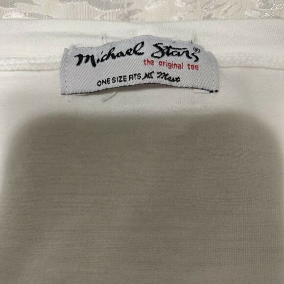 michael stars womens solid white long sleeve top t shirt one size - Picture 3 of 6